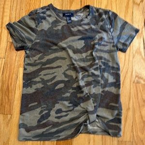 Camouflage Short Sleeve Slub Knit Tshirt